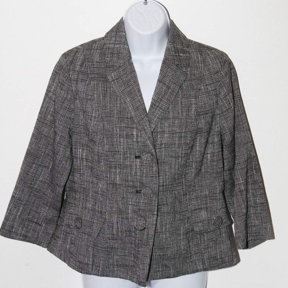 gray jacket 3/4 sleeve Dressbarn size S